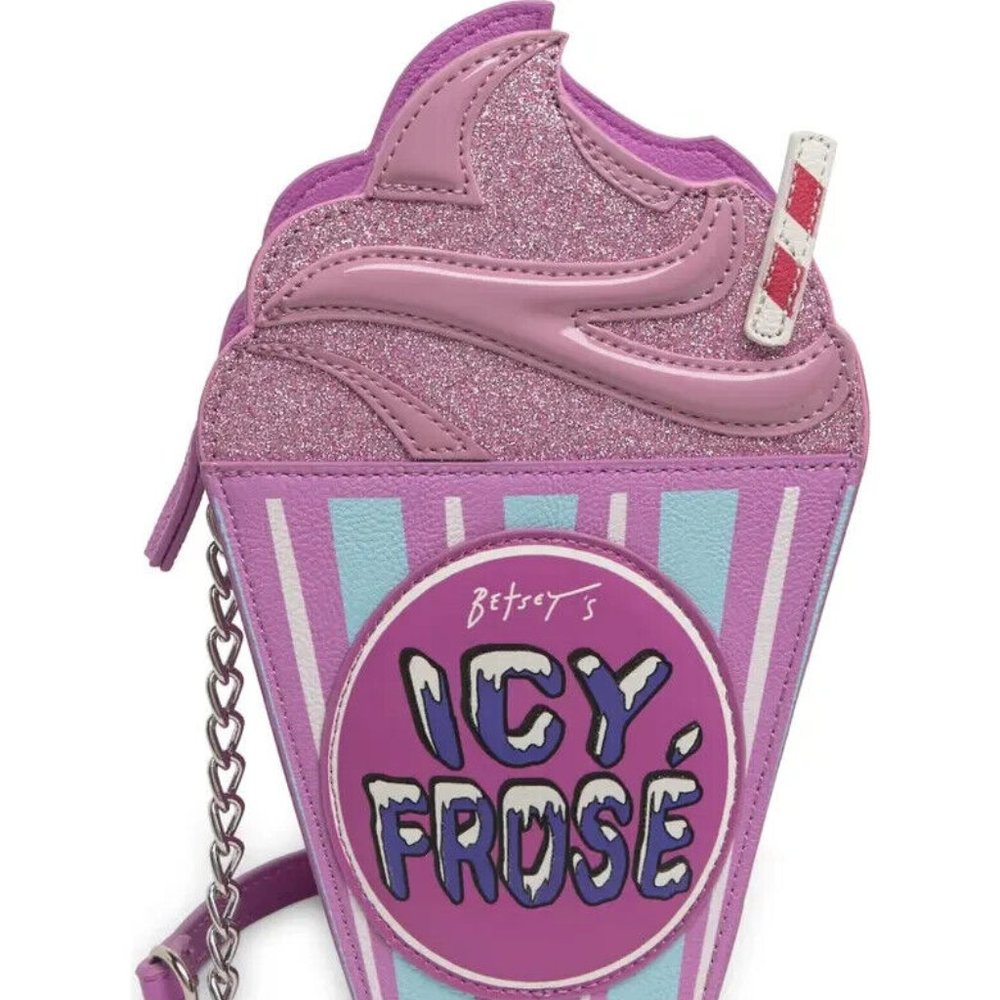 Betsey Johnson Kitsch Icy Frosé Crossbody Bag Frozen Ice Pink New Sealed